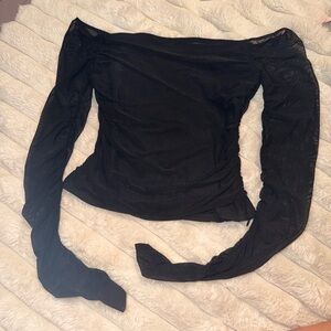 White Fox Boutique Black Off-Shoulder Top